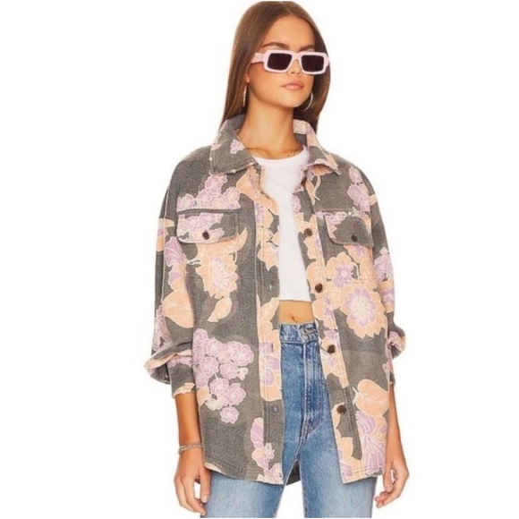 Free People Jackets & Blazers - 🔥HP🔥Free People  RUBY JACKET CHARCOAL COMBO - Brand New With Tags $178 Retail